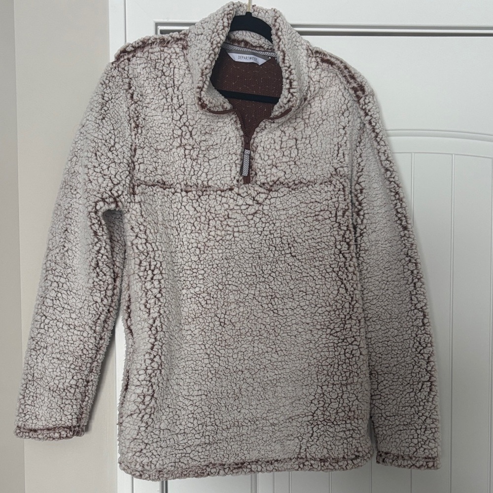 Cozy Sherpa Fleece Pullover - Cream